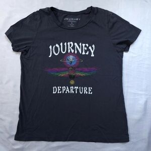 Journey Departure Women's Grey Graphic Band Tee M
